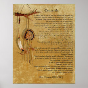 Poster Desiderata "choses désirées", dragueur de prose