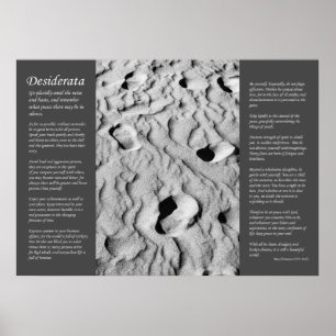 Poster Desiderata - Empreintes Dans Le Sable