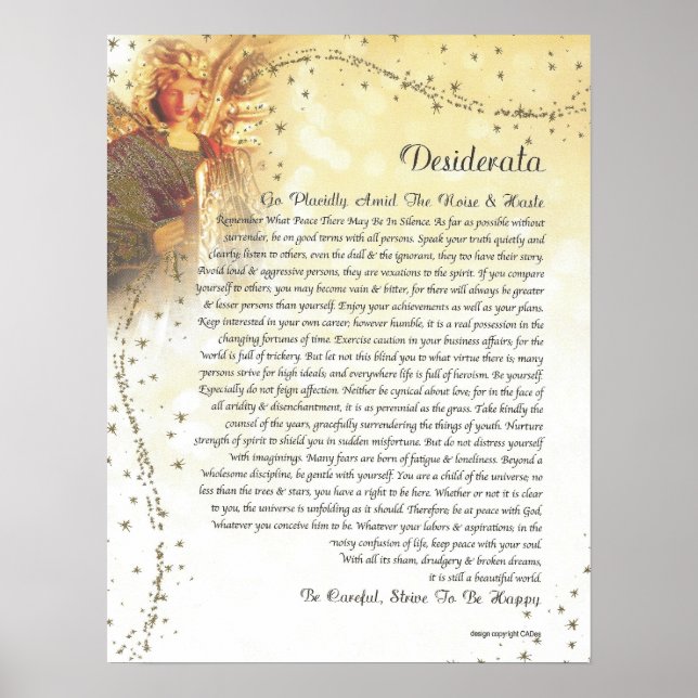 Poster DESIDERATA Guardian Angel (Devant)