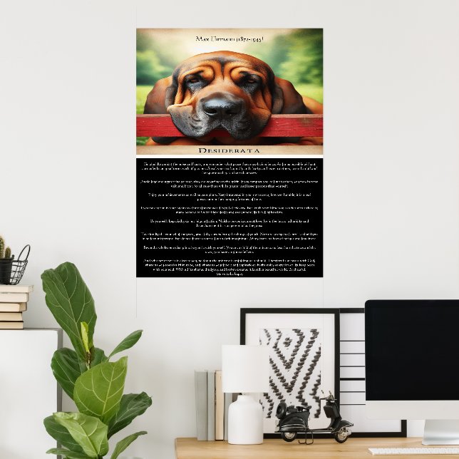 Poster Desiderata : La langue du repos (Bureau à domicile)