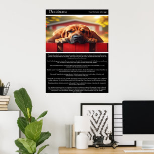 Poster Desiderata : Où réside la paix