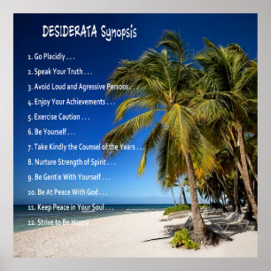 Poster DESIDERATA Synopsis - Détendez-vous sous les paume