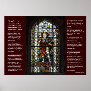 Poster Desiderata - Vitrail de St George