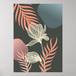 Poster Design Abstrait Art Flower - Elegant Mi