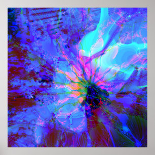 Poster Design abstrait bleu et violet