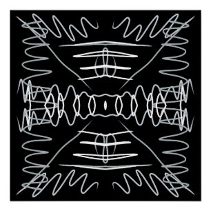Poster Design abstrait noir et blanc
