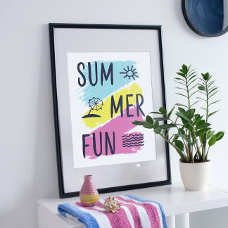 Poster Design amusant en été.