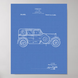 Poster Design Car Body 1921 Patent Art - Blueprint