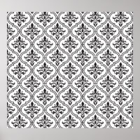 Design classique vintage Damask sans joint
