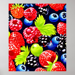 Poster Design coloré Berry Medley
