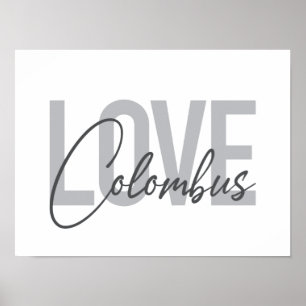 Poster Design cool urbain, simple et moderne Love Colombu