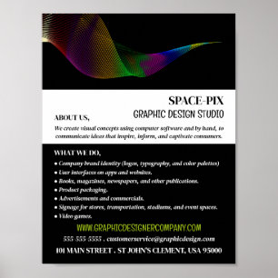 Poster Design d'art graphique, graphiste publicité