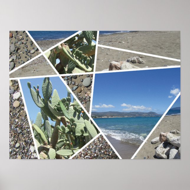 Poster Design de collage méditerranéen (Devant)