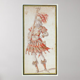 Poster Design de costume pour Carousel, c.1662
