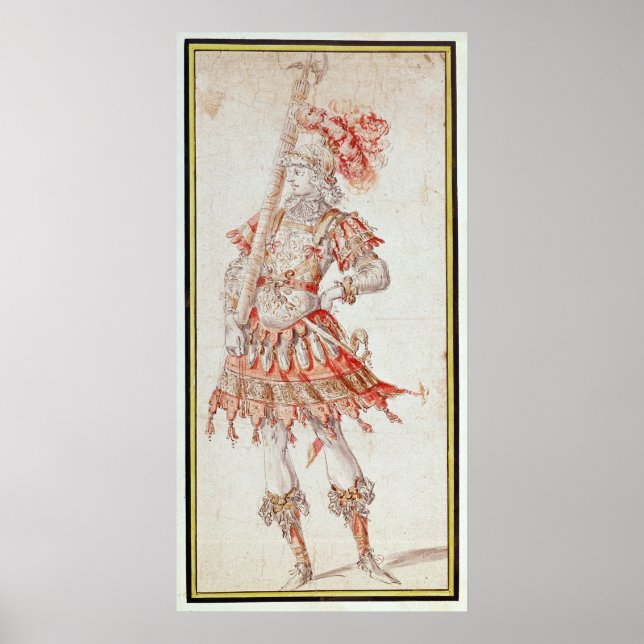 Poster Design de costume pour Carousel, c.1662 (Devant)