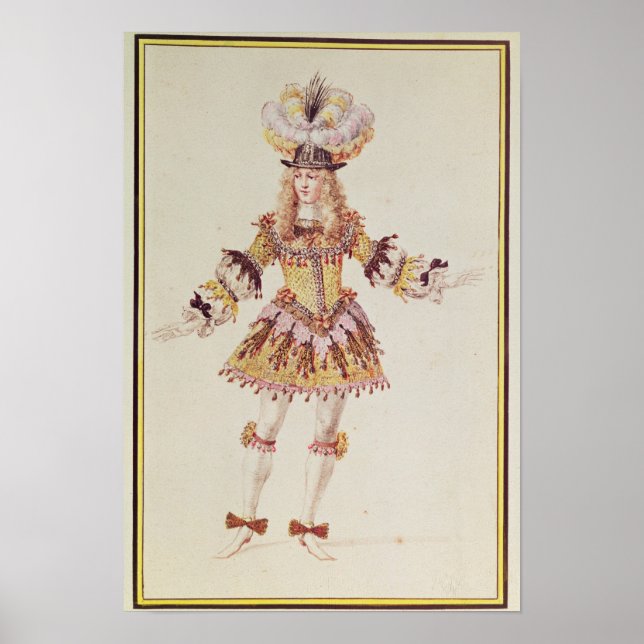 Poster Design de costume pour danseur masculin, c.1660 (Devant)