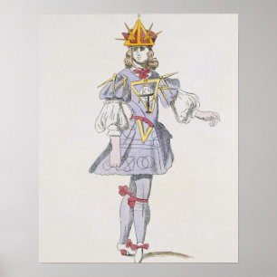 Poster Design de costume pour la géométrie dans une cour 