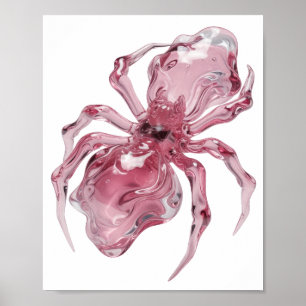 Poster Design de GLASS SPIDER en argent propre