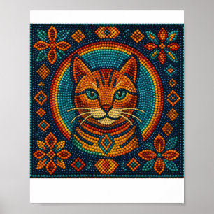 Poster Design de look de chaton perlé