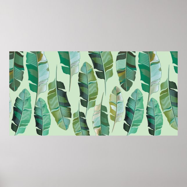 Poster Design de mode avec banane tropicale plantes (Devant)