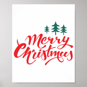 Poster Design de Noël avec arbres