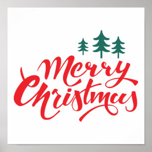 Poster Design de Noël avec arbres
