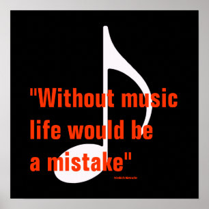 Poster Design de notes de musique graphique cool