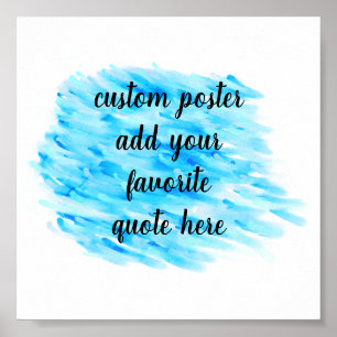 Poster design de peinture bleu abstrait moderne ajouter v