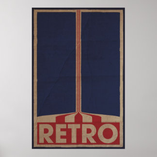 Poster Design de style rétro