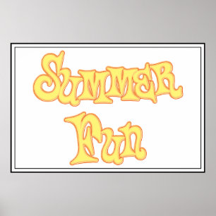 Poster Design de texte amusant été