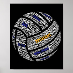 Poster Design De Volley-Ball Migné Homme Femme Volleyball