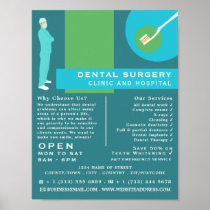 Poster Design Dentiste tendance, Dentistère, Advert Denti