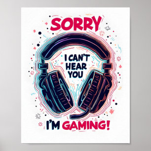 Poster Design des casques de jeu