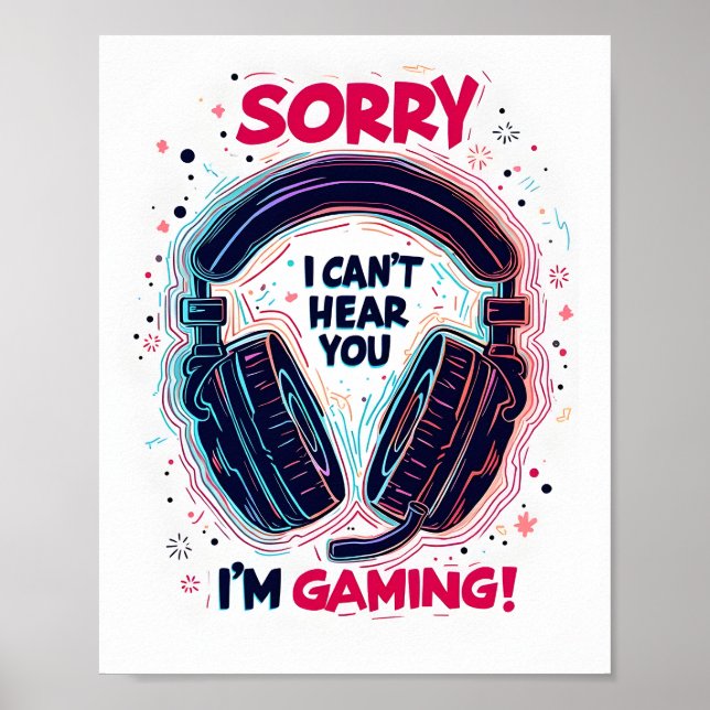 Poster Design des casques de jeu (Devant)
