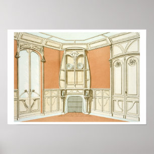 Poster Design d'intérieur pour une salle à manger, illust