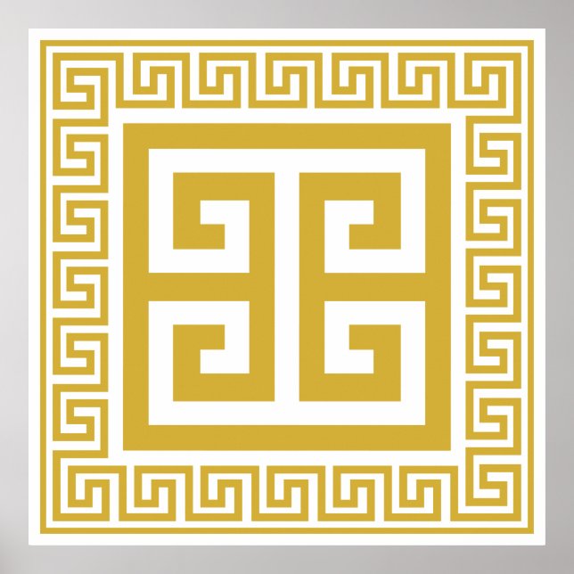 Poster Design doré Motif grec (Devant)