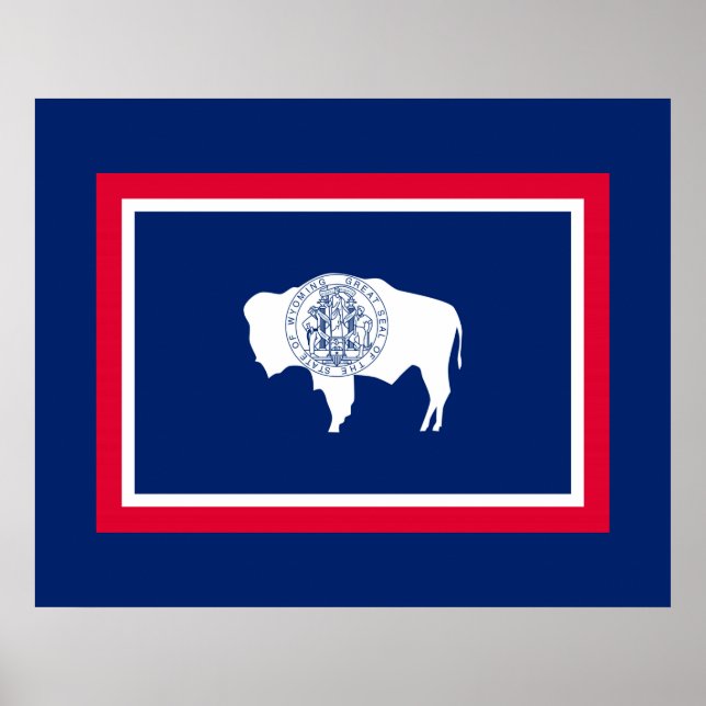 Poster Design du drapeau d'état du Wyoming (Devant)