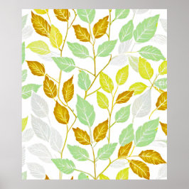 Poster Design élégant de feuilles inspirées par la nature
