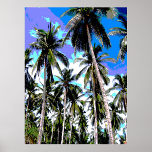 Poster Design graphique des palmiers