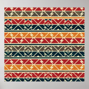 Poster Design Motif africain traditionnel sans couture