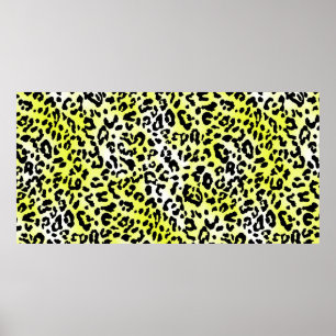 Poster design motif habillage élégant avec peau léopard e