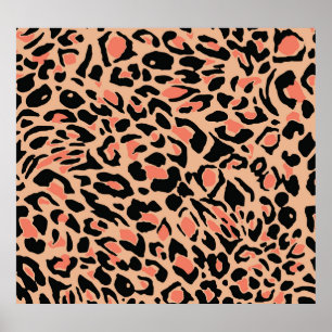 Poster Design Motif Leopard vintage