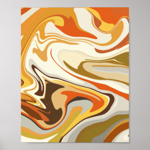 Poster Design orange et beige Abstrait