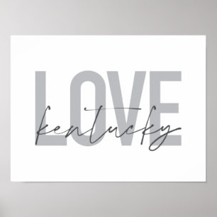 Poster Design simple, moderne, urbain, cool Love Kentucky