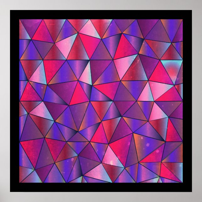 Poster Design triangulaire abstrait (Devant)