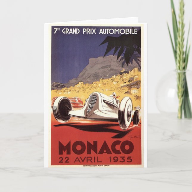 Poster-Design von Monaco 1935 Karte (Vorderseite)