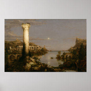 Poster Désolation (1836) — Ruines de l'Empire Thomas Cole