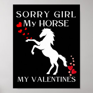 Poster Désolé Fille Mon Cheval Est Mes Valentines Horseba