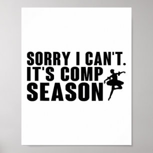 Poster Désolé, je ne peux pas venir Saison Cheer Gilrs Co