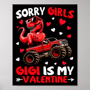 Poster Désolé les filles Gigi est mon dinosaure monstre d